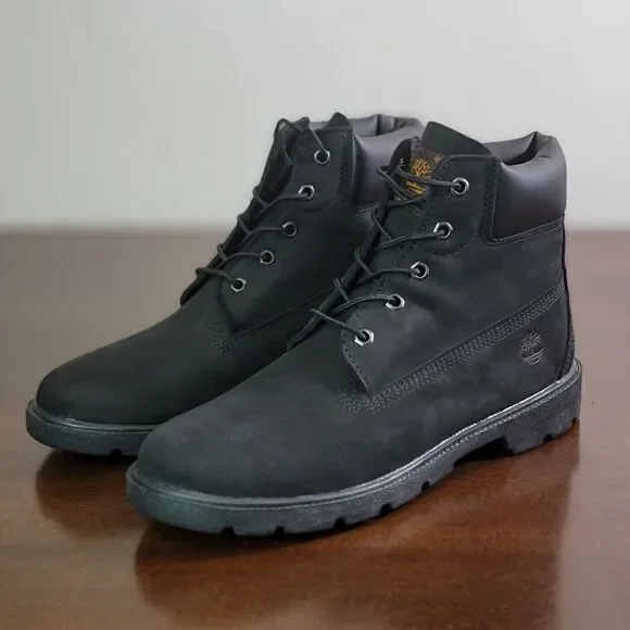 Timberland Premium Black Leather Boots Waterproof - Picture 2 of 12